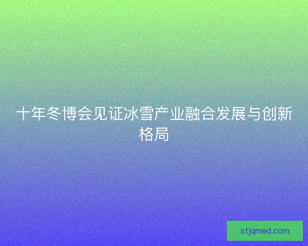 十年冬博会见证冰雪产业融合发展与创新格局