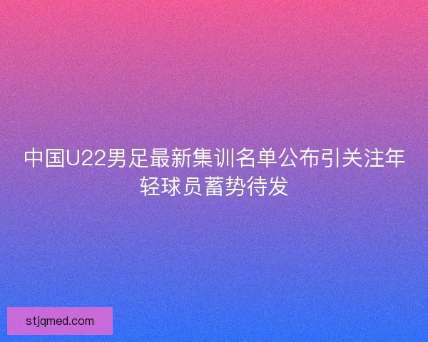 中国U22男足最新集训名单公布引关注年轻球员蓄势待发 中国U22男足最新集训名单公布引关注年轻球员蓄势待发